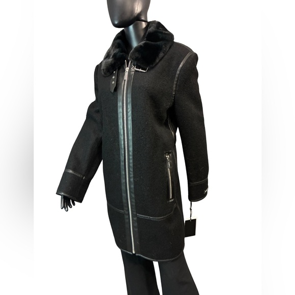 Dkny Jackets & Blazers - DKNY Black Jacket with Plush Collar NWT